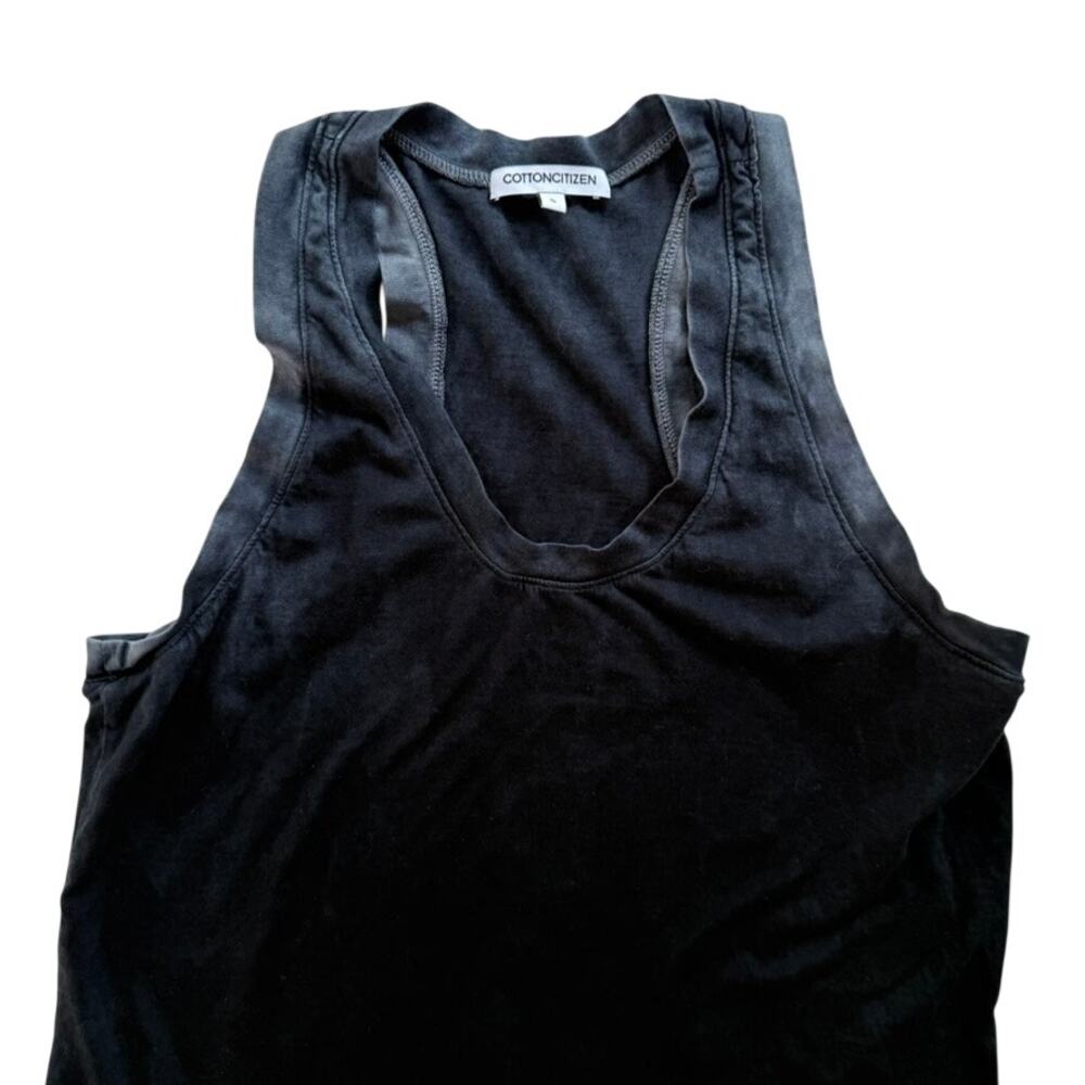 Cotton Citizen Ombre Fade Racerback Tank Black Grey Small Cotton USA - Picture 2 of 5